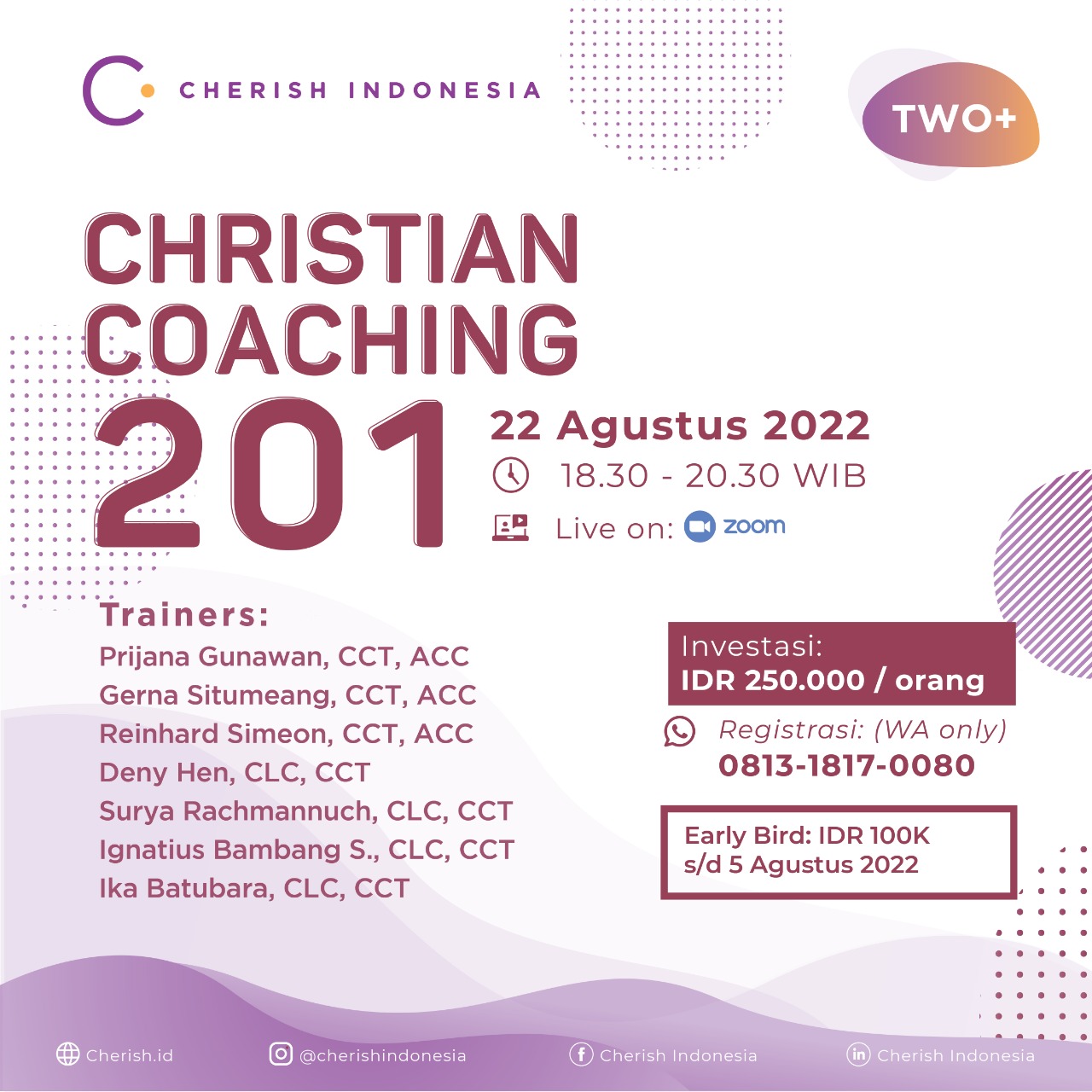 Christian Coaching 201 Aug 2022